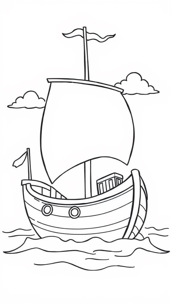 jonah s ship coloring page