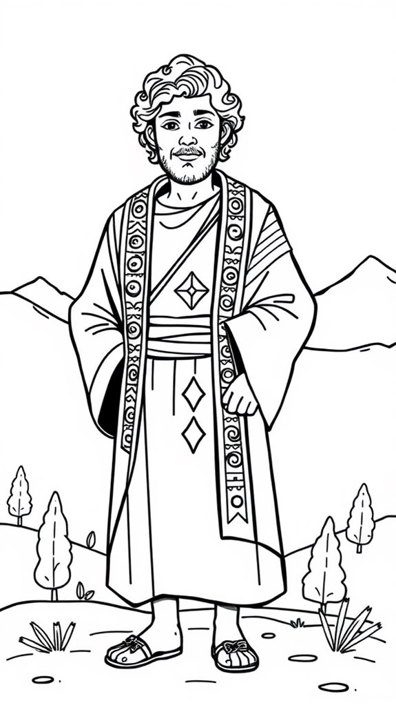 joseph coloring page design