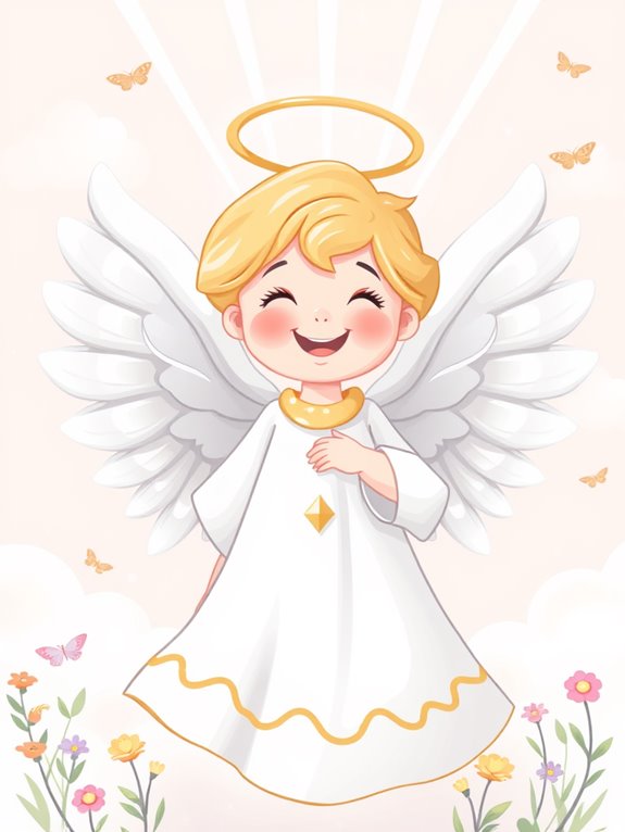 joyful angel christian artwork