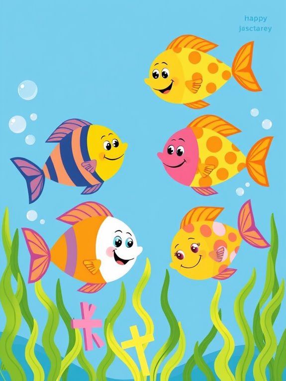 joyful christian fish clipart