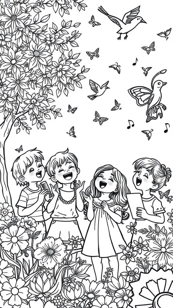 joyful coloring page activity