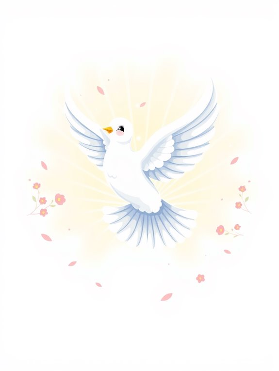 joyful dove clipart design