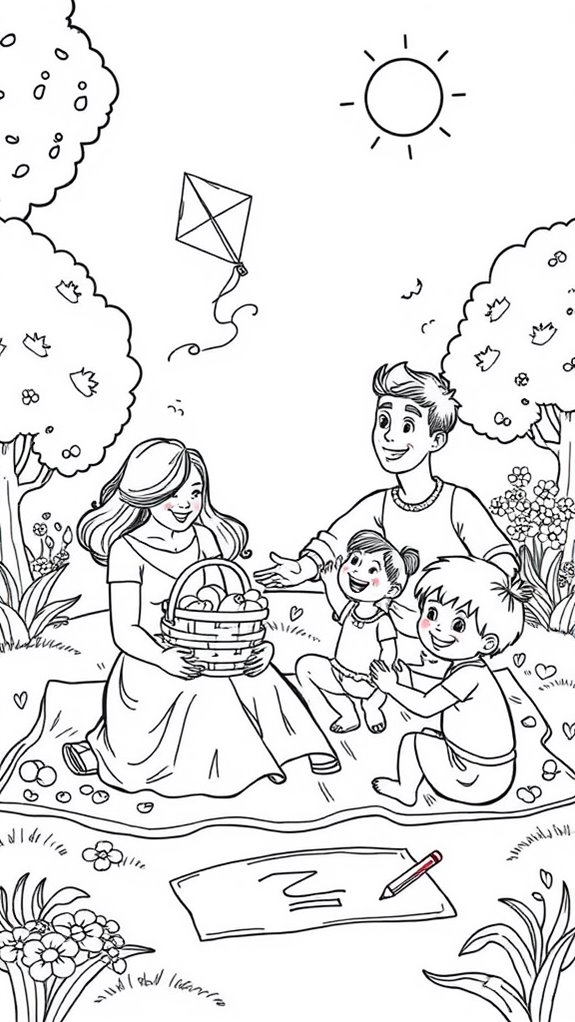 joyful family coloring activity