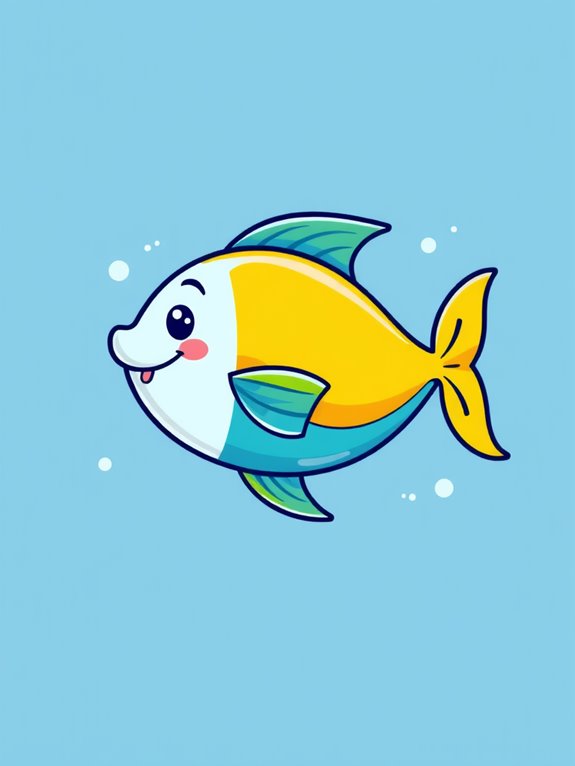 joyful fish symbol clipart