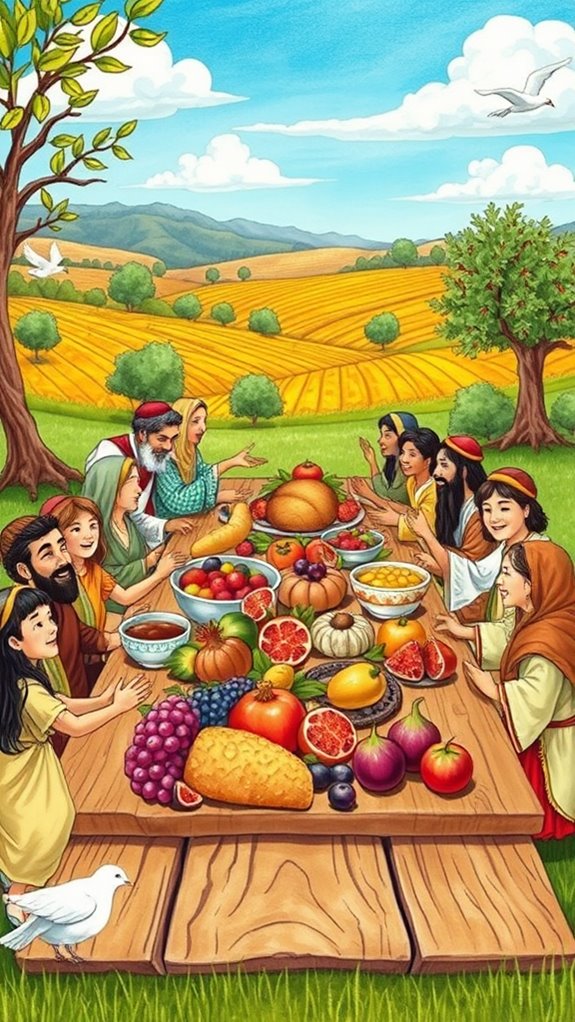 joyful harvest celebration artwork