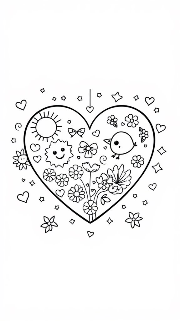 joyful heart coloring page