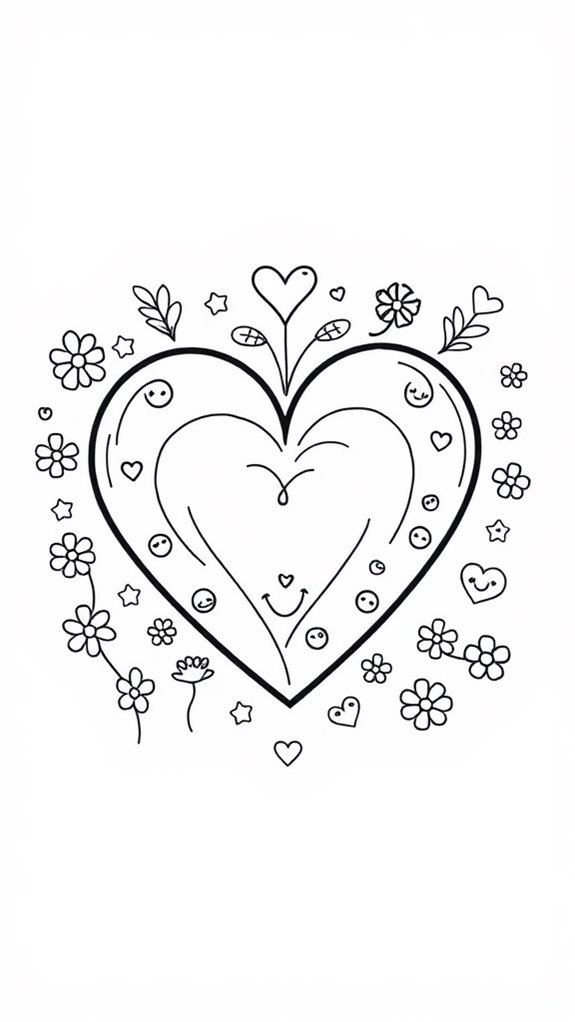 joyful heart coloring page