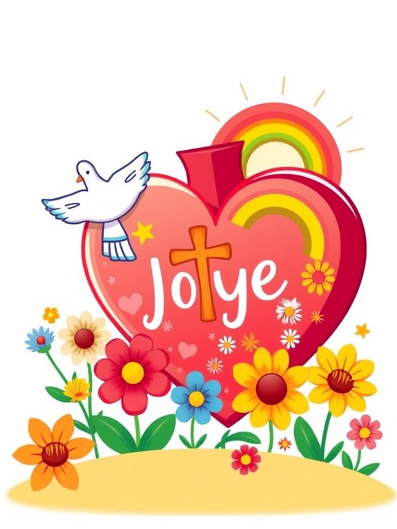 joyful heart illustration design