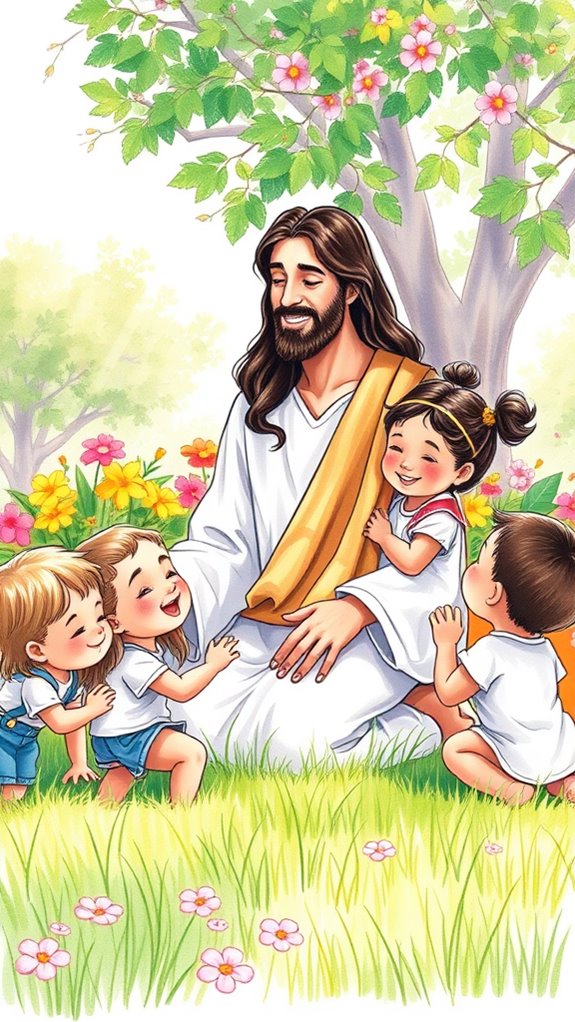 joyful jesus with children