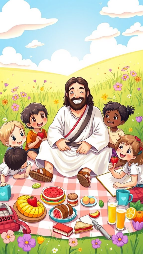 joyful picnic with jesus