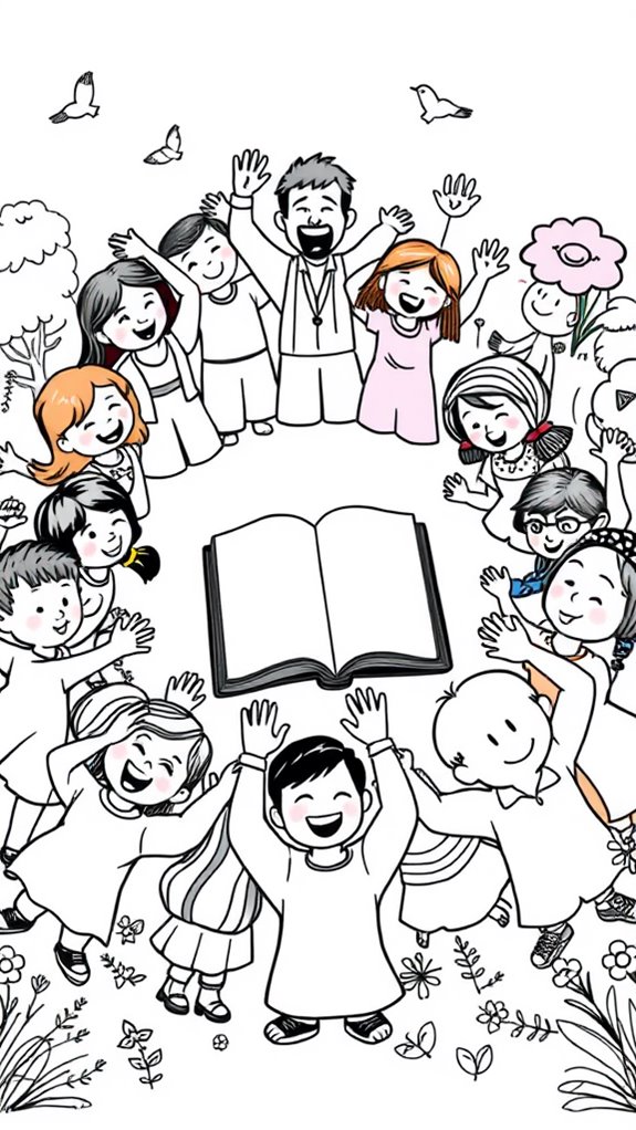 joyful worship coloring page