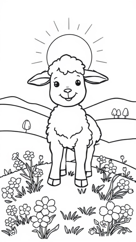 lamb resurrection coloring page