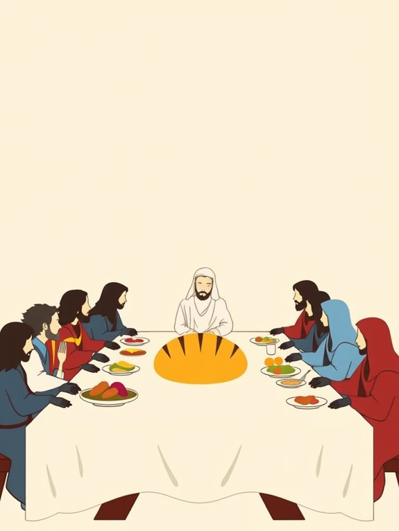 last supper bread clipart