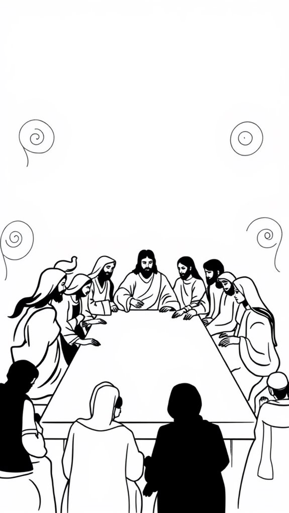 last supper coloring activity