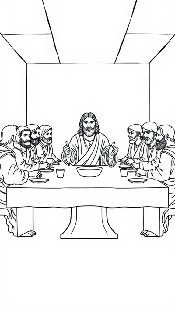 last supper coloring activity