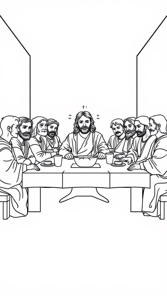 last supper coloring page