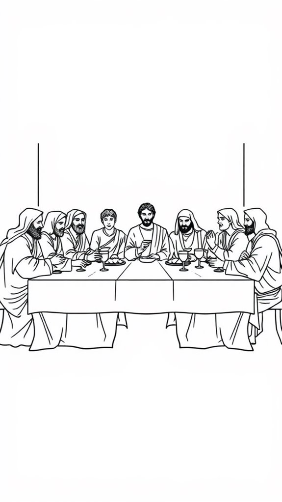 last supper coloring page