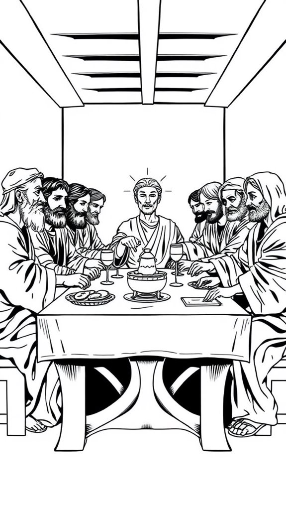 last supper coloring page