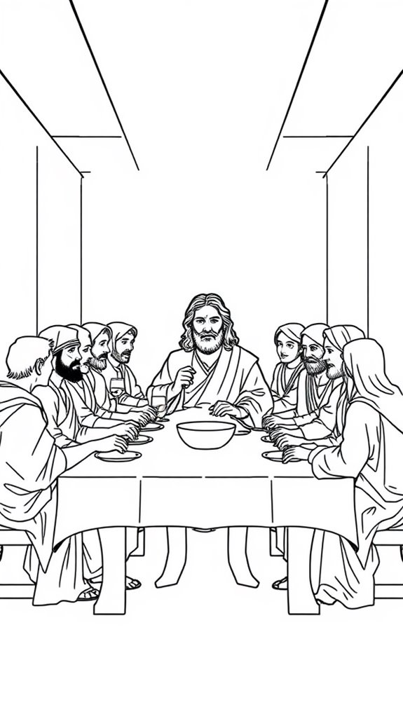 last supper coloring page