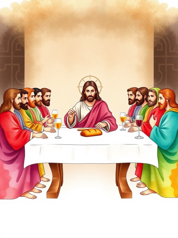 last supper watercolor artwork