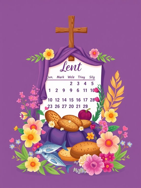 lent calendar illustration design