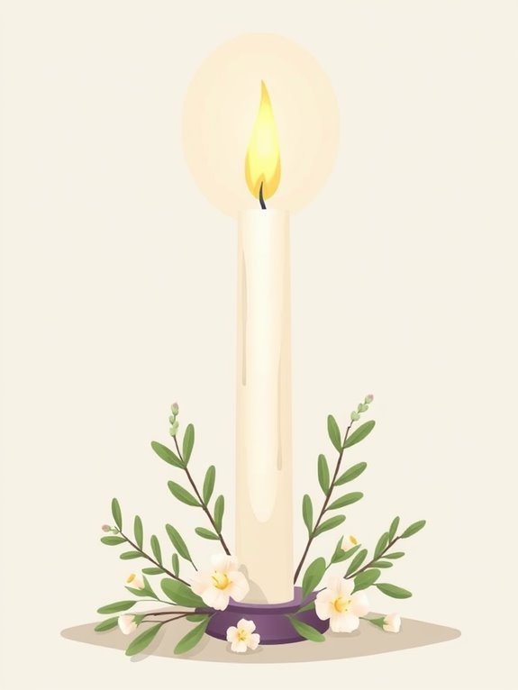 lent candle clipart design