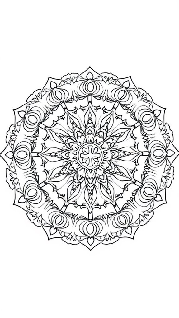 lent themed mandala coloring page