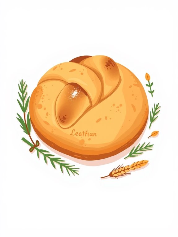 lenten bread graphic illustration