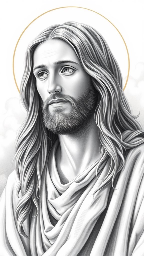 lifelike jesus portrait illustration