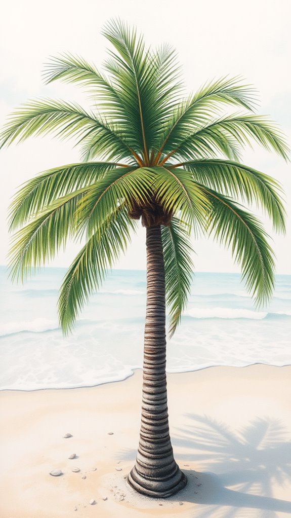 lifelike palm tree illustration