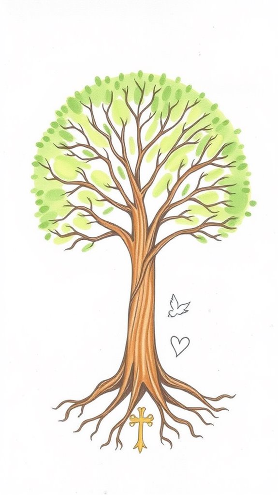 lifelike tree illustration concept