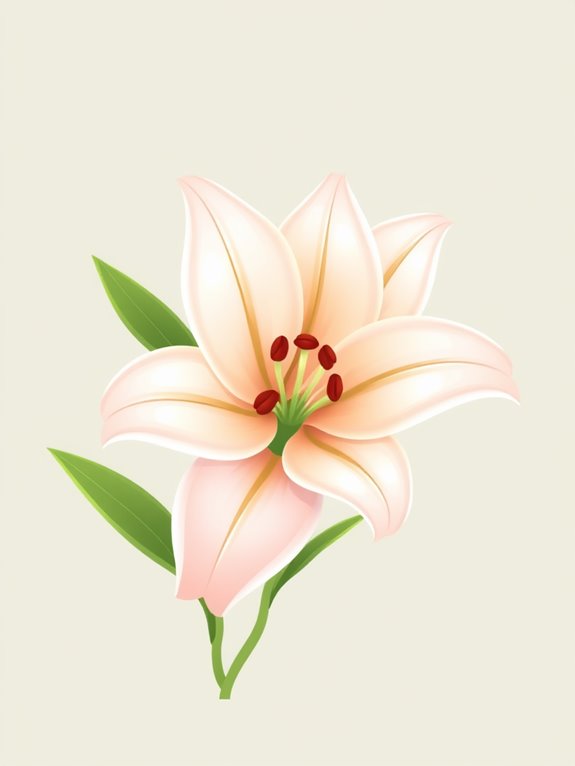 lily flower clipart design