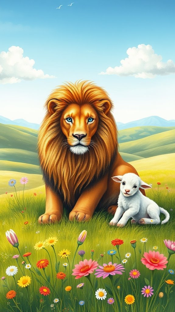 lion and lamb artwork