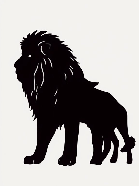 lion and lamb silhouette