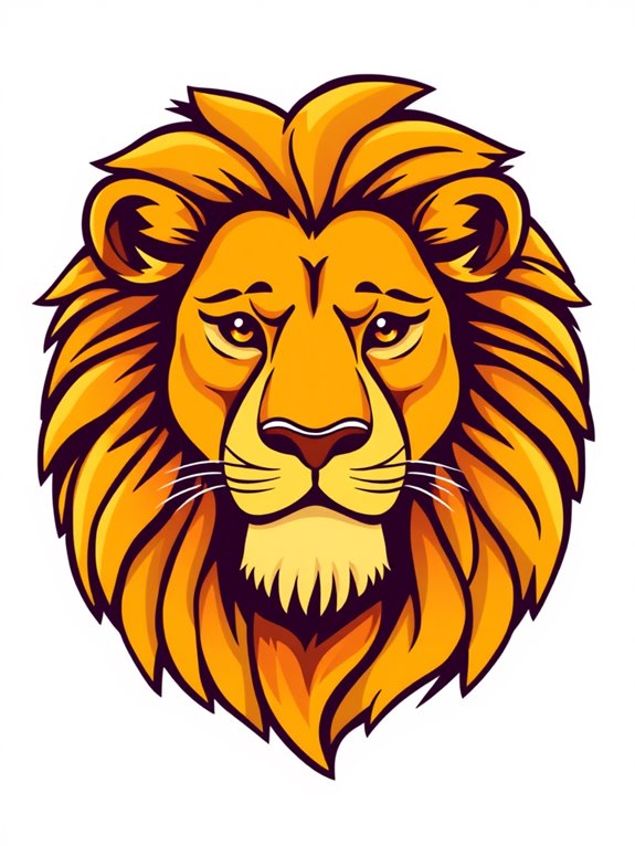 lion head illustration graphic