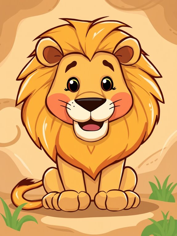 lion illustration graphic design