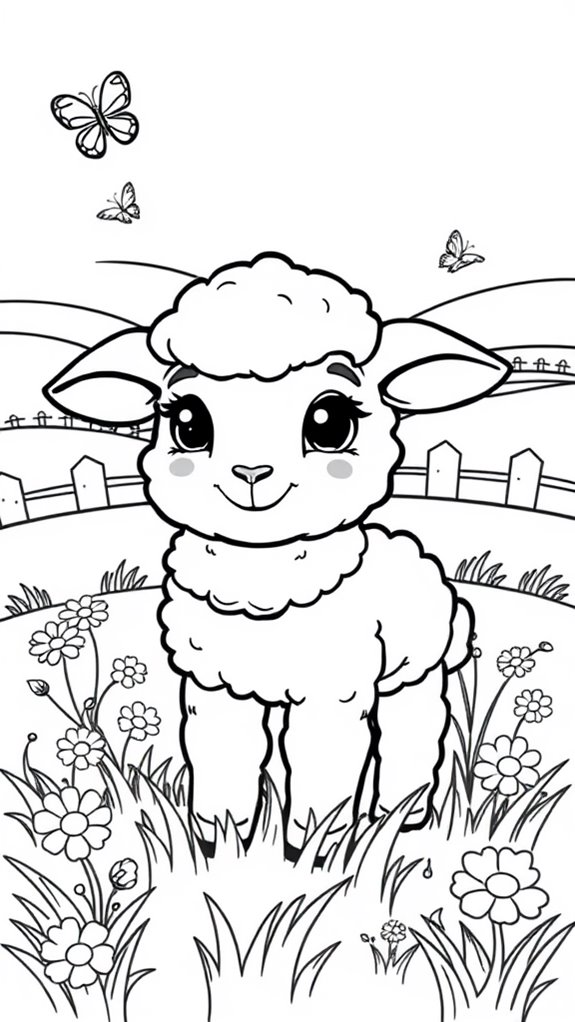 little lamb coloring page