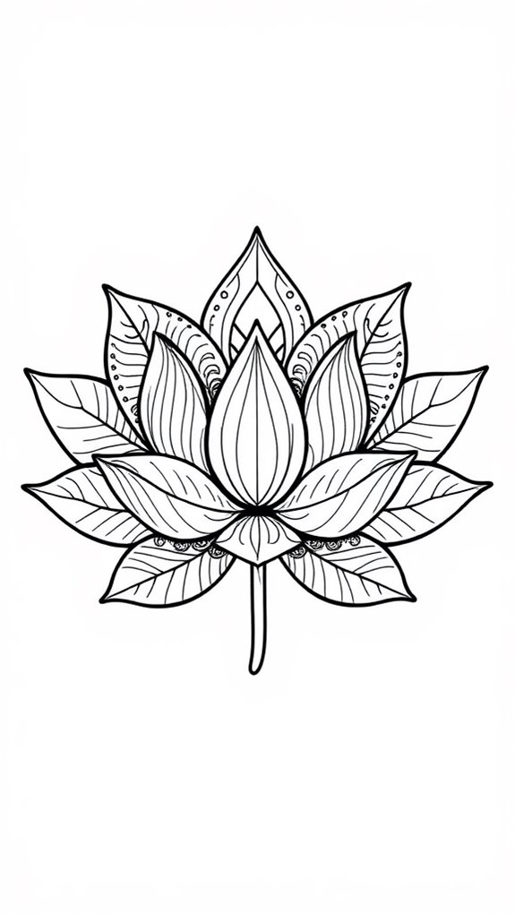 lotus flower coloring activity