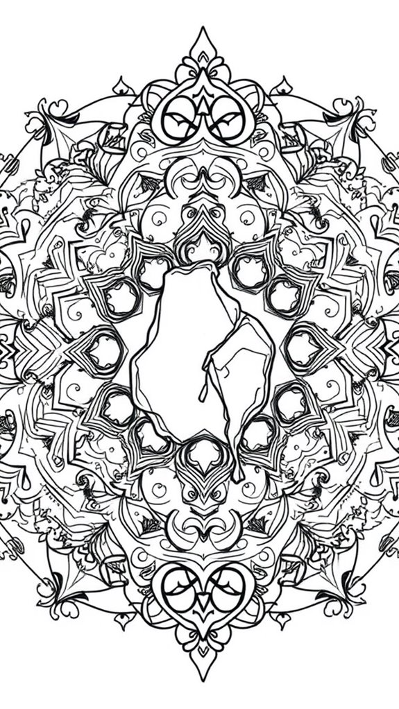 mandala coloring page design