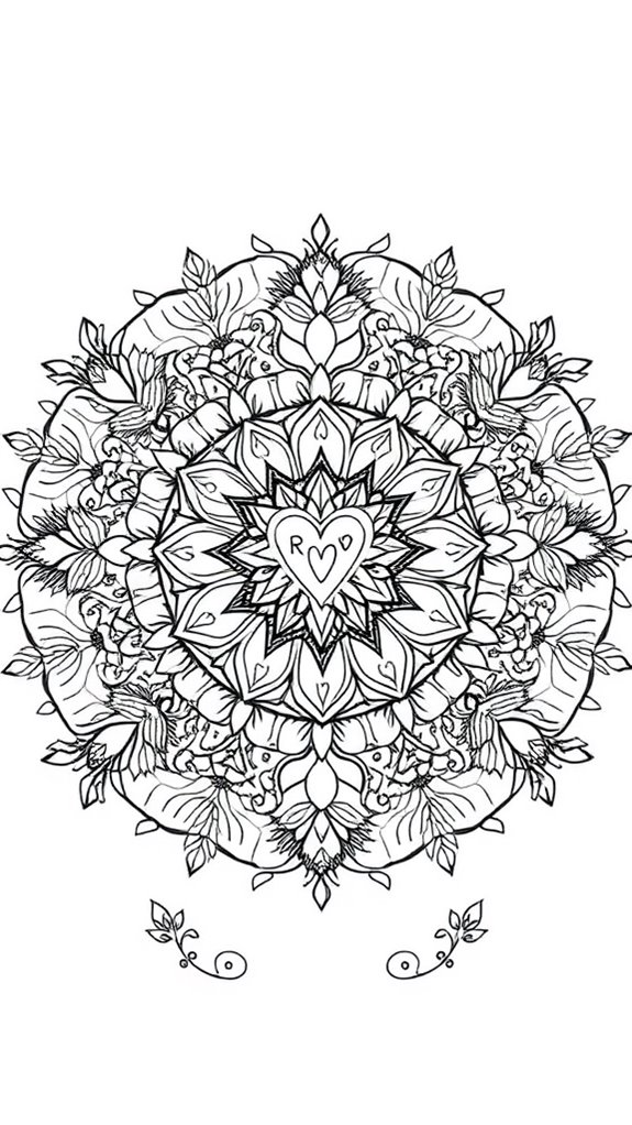 mandala coloring page design