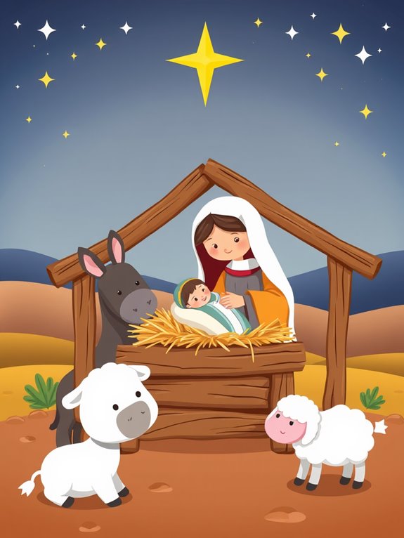 manger clipart nativity scene