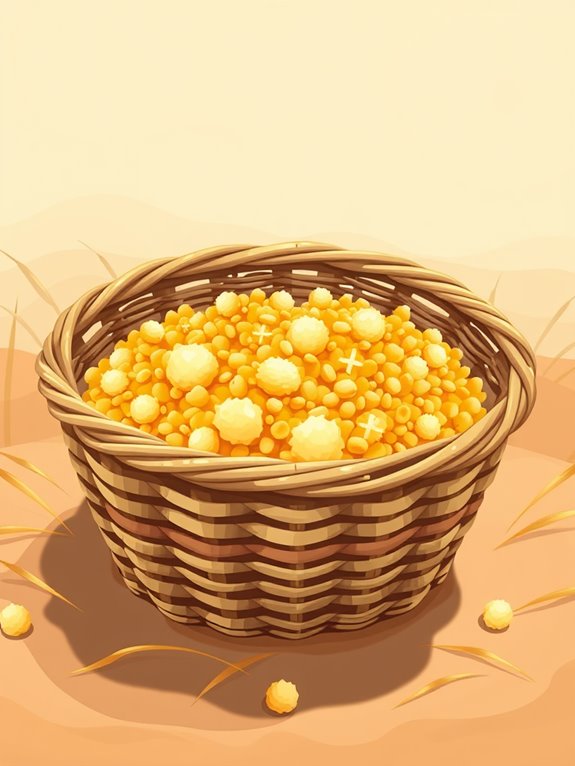 manna in basket illustration