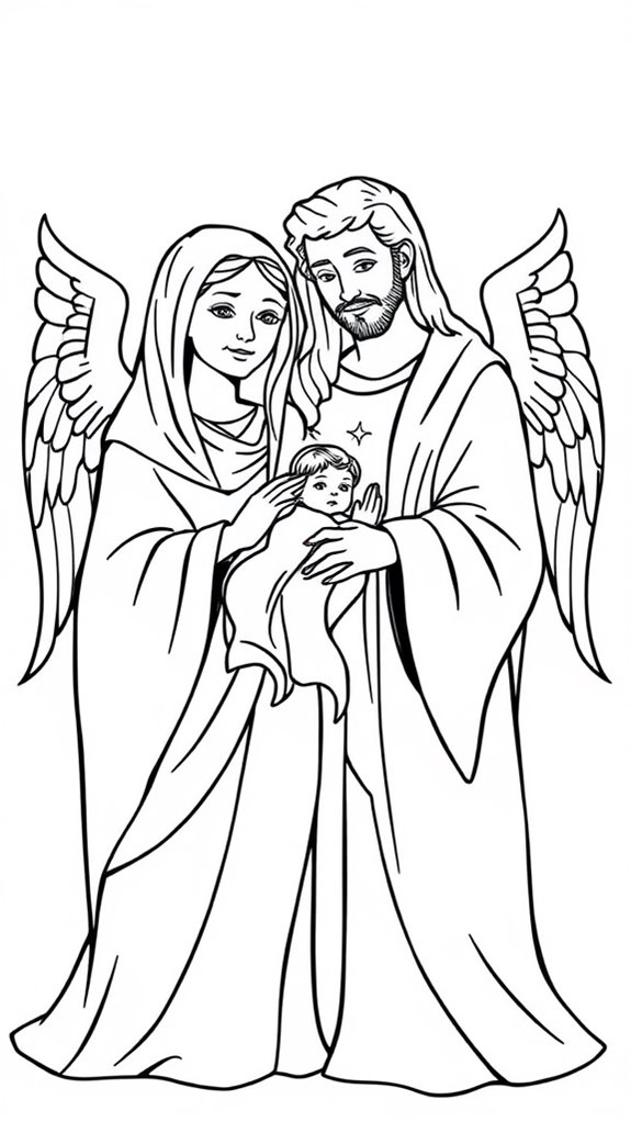 mary and joseph coloring page