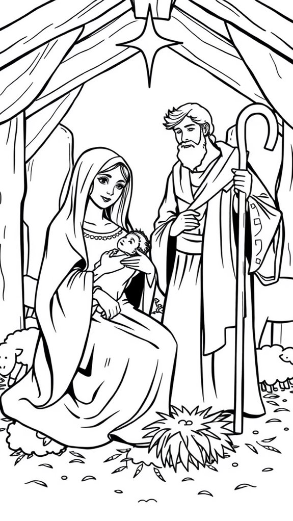 mary and joseph s nativity scene