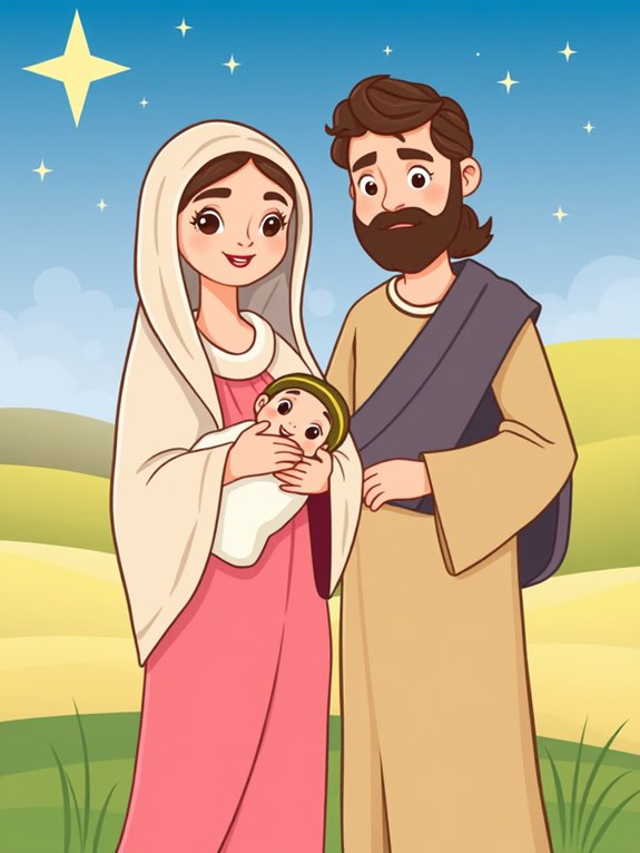 mary clipart illustration design