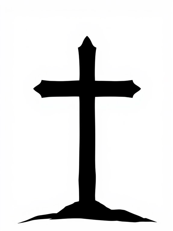 minimalist black and white cross