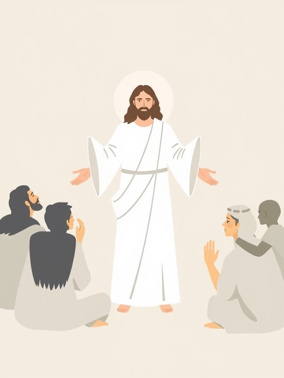 minimalist jesus healing art