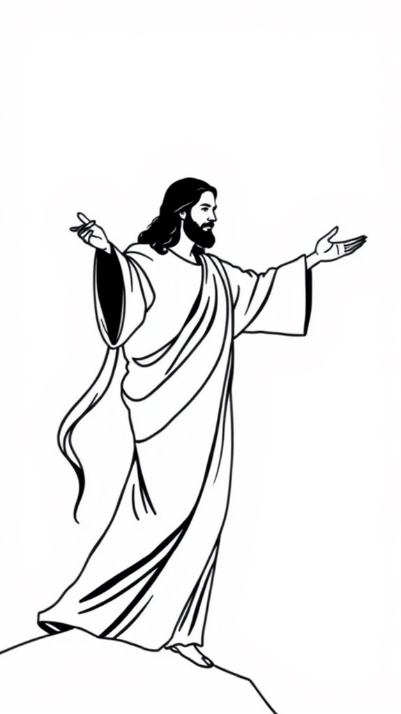 minimalist jesus outline art