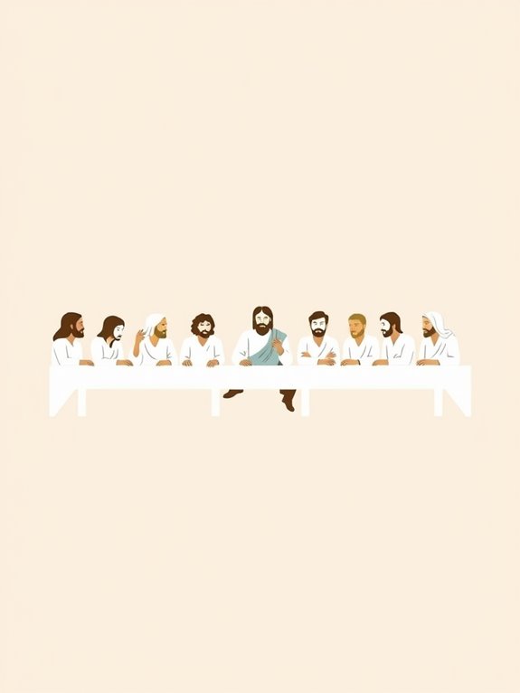 minimalist last supper artwork