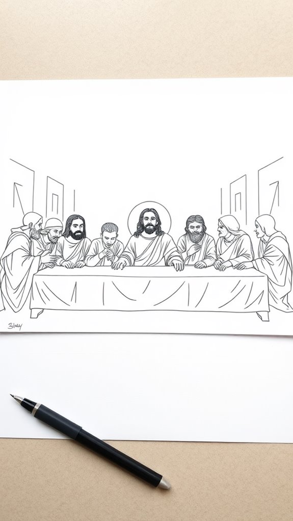 minimalist last supper artwork